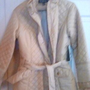 New Camel Colored Quilted Coat Size S